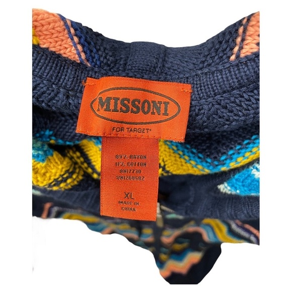 MISSONI x TARGET Chevron Knit Multicolored Zip Sweater With Hood XL - Picture 4 of 4